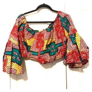 Crop top ankara print crop top